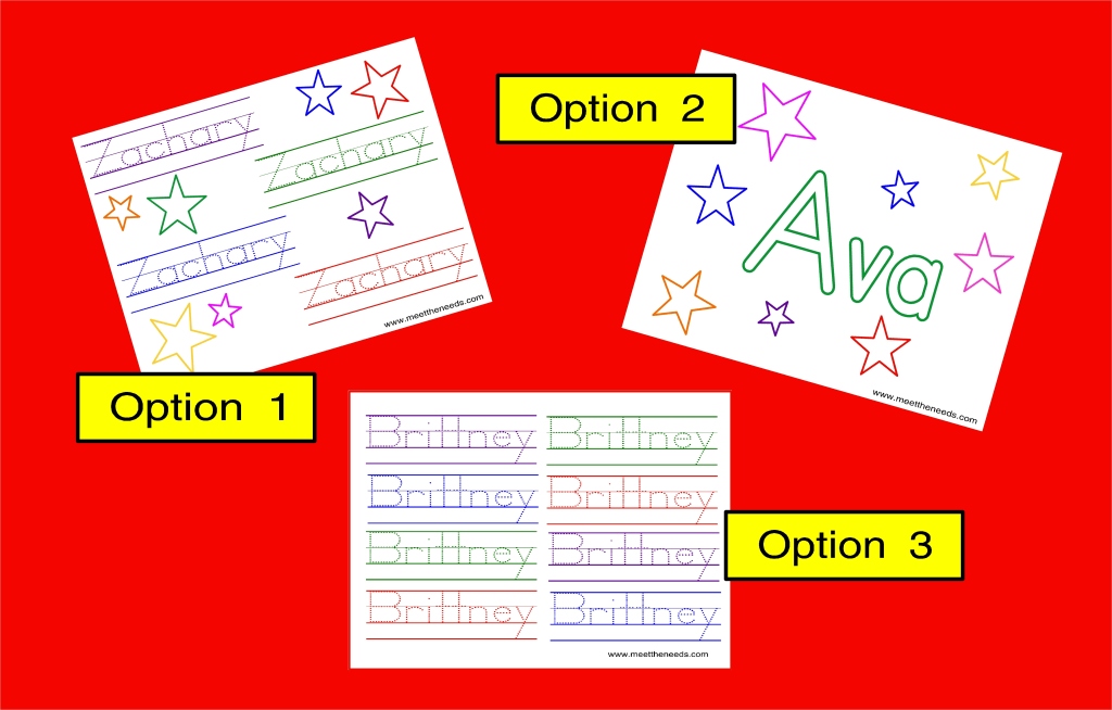 Custom Name Worksheets-Coming Soon | Meet The Needs