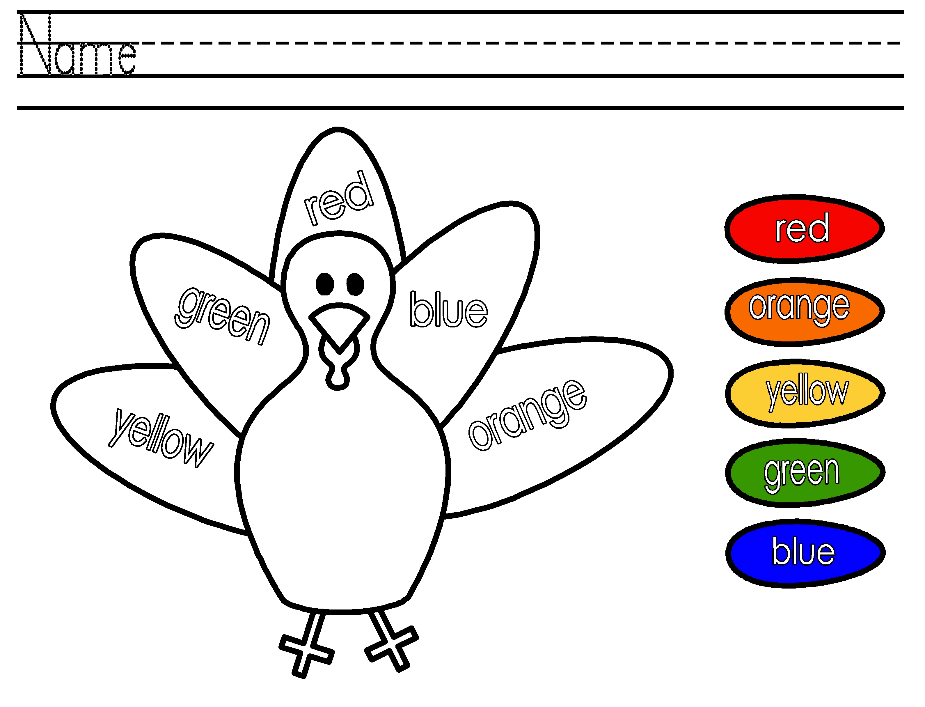 Free Turkey Worksheet Printables Preschool